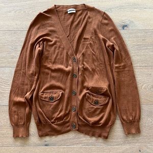 Madewell Wallace Cardigan Sweater Brown Size L